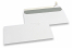 Hvide kuverter af papir, 110 x 220 mm (DL), 80 g, selvklæbende med dækstrimmel, vægt ca. 4 g pr. stk.  | PIT Packaging.dk | Alle-konvolutter