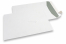 Hvide kuverter af papir, 229 x 324 mm (C4), 120 g, selvklæbende med dækstrimmel, vægt ca. 16 g pr. stk. | PIT Packaging.dk | Alle-konvolutter