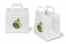 Papirsposer med hank foldbar - hvid med trykt eksempel | PIT Packaging.dk | Alle-konvolutter