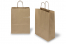 Papirsposer med hank snoet - brun stribet, 260 x 120 x 350 mm, 90 g | PIT Packaging.dk | Alle-konvolutter