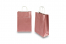 Papirsposer med hank snoet - rosa metallisk, 220 x 100 x 310 mm, 90 g | PIT Packaging.dk | Alle-konvolutter