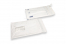 Hvid boblekuvert med rude - 175 x 265 mm, rude til venstre 55 x 90 mm, rude positioneret 30 mm fra venstre og 70 mm fra top | PIT Packaging.dk | Alle-konvolutter