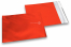 Røde farvede mat metallisk foliekuverter - 165 x 165 mm | PIT Packaging.dk | Alle-konvolutter