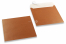 Kobberfarvede kuverter med perlemorseffekt - 170 x 170 mm | PIT Packaging.dk | Alle-konvolutter