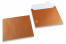 Kobberfarvede kuverter med perlemorseffekt - 155 x 155 mm | PIT Packaging.dk | Alle-konvolutter