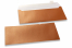 Kobberfarvede kuverter med perlemorseffekt - 110 x 220 mm | PIT Packaging.dk | Alle-konvolutter