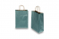 Papirsposer med hank snoet - petrolfarvet metallisk, 220 x 100 x 310 mm, 90 g | PIT Packaging.dk | Alle-konvolutter