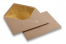 Forede kuverter af kraftpapir - 114 x 162 mm (C6), guld | PIT Packaging.dk | Alle-konvolutter