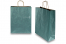 Papirsposer med hank snoet - petrolfarvet metallisk, 320 x 120 x 410 mm, 100 g | PIT Packaging.dk | Alle-konvolutter