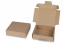 Sammenfoldelige forsendelsesæsker - brun, 110 x 110 x 28 mm | PIT Packaging.dk | Alle-konvolutter