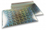 ECO boblekuvert af metallisk plast - sølv holografisk 320 x 425 mm | PIT Packaging.dk | Alle-konvolutter