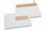Offwhite rudekuverter, 156 x 220 mm (EA5), rude til højre 40 x 110 mm, rude positioneret 15 mm fra højre og 66 mm fra bunden, 90 g, vægt ca. 7 g pr. stk.  | PIT Packaging.dk | Alle-konvolutter