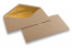 Forede kuverter af kraftpapir - 110 x 220 mm (EA 5/6), guld | PIT Packaging.dk | Alle-konvolutter