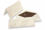 Marmoreret kuverter (110 x 220 mm) og kort (105 x 210 mm) - marmoreret brun, foret inderside brun | PIT Packaging.dk | Alle-konvolutter