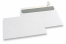 Hvide kuverter af papir, 156 x 220 mm (EA5), 90 g, selvklæbende med dækstrimmel, vægt ca. 7 g pr. stk.  | PIT Packaging.dk | Alle-konvolutter