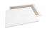 Kuverter med papbagside - 450 x 600 mm, 120 gr hvid kraftforside, 700 gr gråt duplex bagside, uden lim / uden dækstrimmel | PIT Packaging.dk | Alle-konvolutter