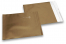 Guld farvede mat metallisk foliekuverter - 165 x 165 mm | PIT Packaging.dk | Alle-konvolutter