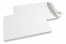 Hvide kuverter af papir, 220 x 312 mm (EA4), 120 g, selvklæbende med dækstrimmel | PIT Packaging.dk | Alle-konvolutter