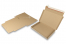 Sammenfoldelige postæsker med dækstrimmel - 310 x 220 x 25 mm (A4), brun | PIT Packaging.dk | Alle-konvolutter