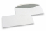 Hvide kuverter af papir, 110 x 220 mm (DL), 80 g, fugtgummieret, vægt ca. 4 g pr. stk.  | PIT Packaging.dk | Alle-konvolutter
