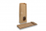 Papirsposer med blokbund brun - 105 x 65 x 298 mm med vindue, 500 ml | PIT Packaging.dk | Alle-konvolutter