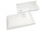 Hvid boblekuvert med rude - 225 x 340 mm, rude til venstre 55 x 90 mm, rude positioneret 15 mm fra venstre og 70 mm fra top | PIT Packaging.dk | Alle-konvolutter