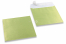 Limegrønne kuverter med perlemorseffekt - 170 x 170 mm | PIT Packaging.dk | Alle-konvolutter