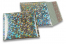 ECO boblekuvert af metallisk plast - sølv holografisk 165 x 165 mm | PIT Packaging.dk | Alle-konvolutter