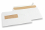 Offwhite rudekuverter, 162 x 229 mm (C5), rude til venstre 40 x 110 mm, rude positioneret 20 mm fra venstre og 72 mm fra bunden, 90 g, vægt ca. 7 g pr. stk.  | PIT Packaging.dk | Alle-konvolutter