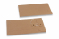 Kuverter med snøreluk - 110 x 220 mm, brun | PIT Packaging.dk | Alle-konvolutter
