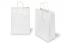 Papirsposer med hank snoet - hvid, 260 x 120 x 350 mm, 90 g | PIT Packaging.dk | Alle-konvolutter