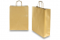 Papirsposer med hank snoet - guld, 320 x 120 x 410 mm, 100 g | PIT Packaging.dk | Alle-konvolutter