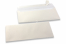 Hvide kuverter med perlemorseffekt - 110 x 220 mm | PIT Packaging.dk | Alle-konvolutter