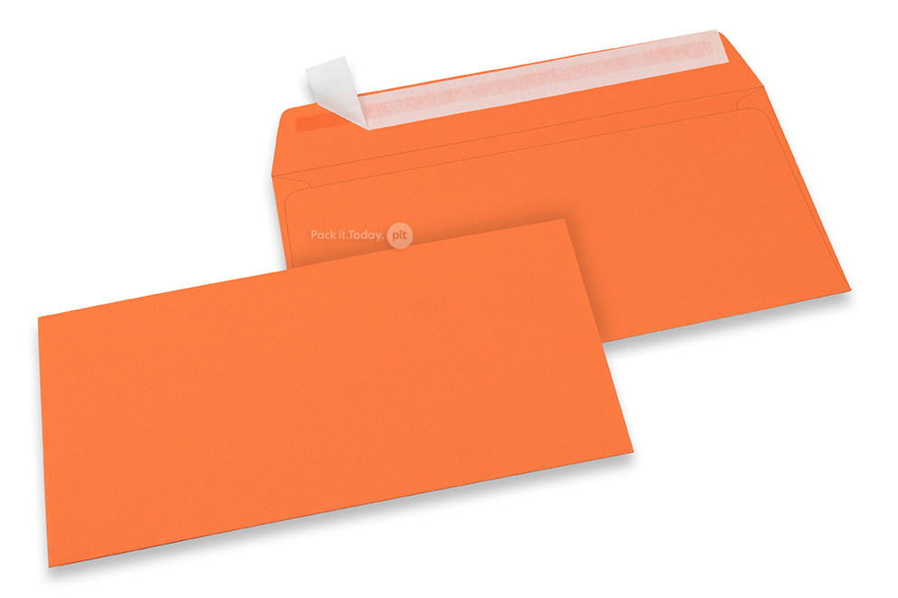 Farvede kuverter - Orange, 110 x 220 mm 