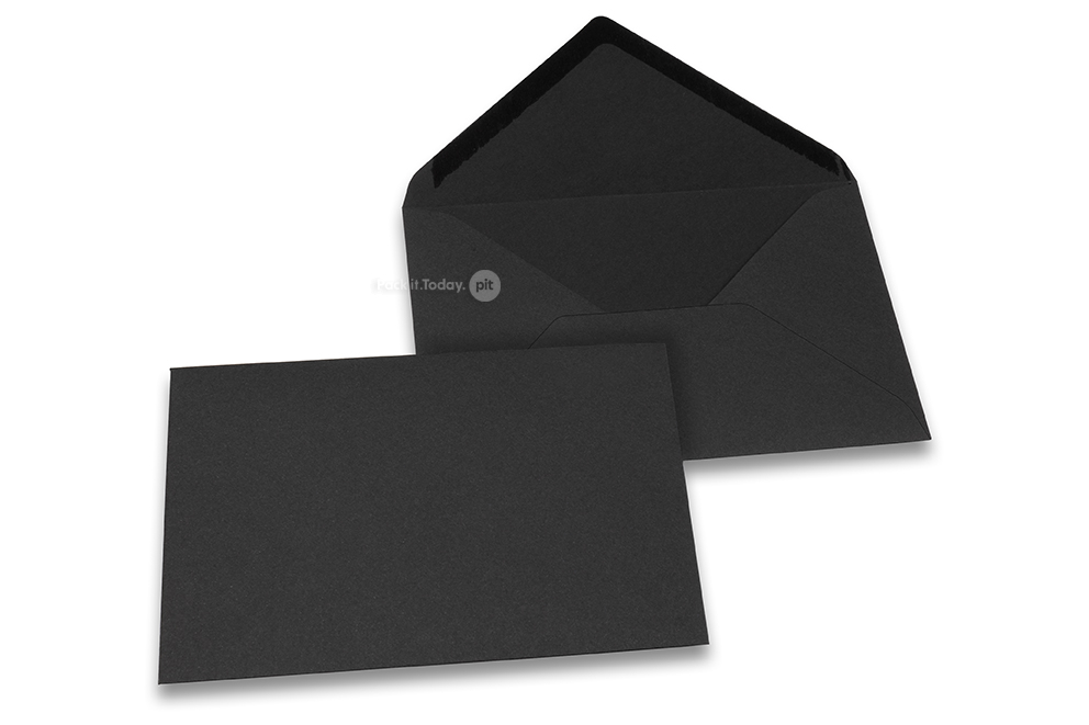 Genbrugskuverter - sort 114 x 162 mm