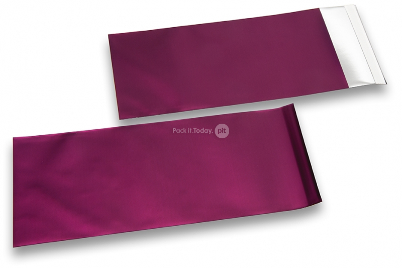 Bourgogne farvede mat metallisk foliekuverter - 110 x 220 mm