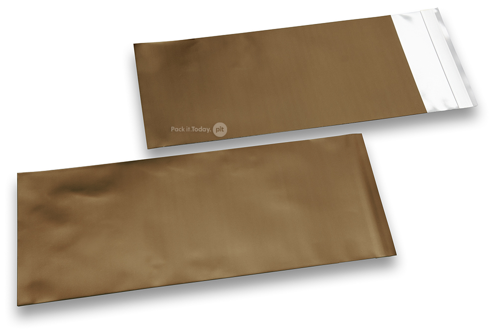 Guld farvede mat metallisk foliekuverter - 110 x 220 mm