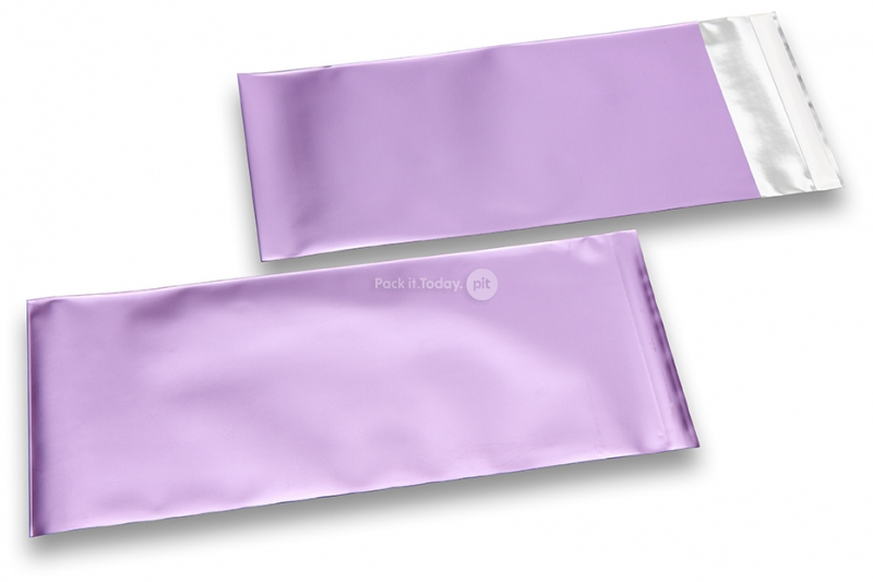 Lilla farvede mat metallisk foliekuverter - 110 x 220 mm