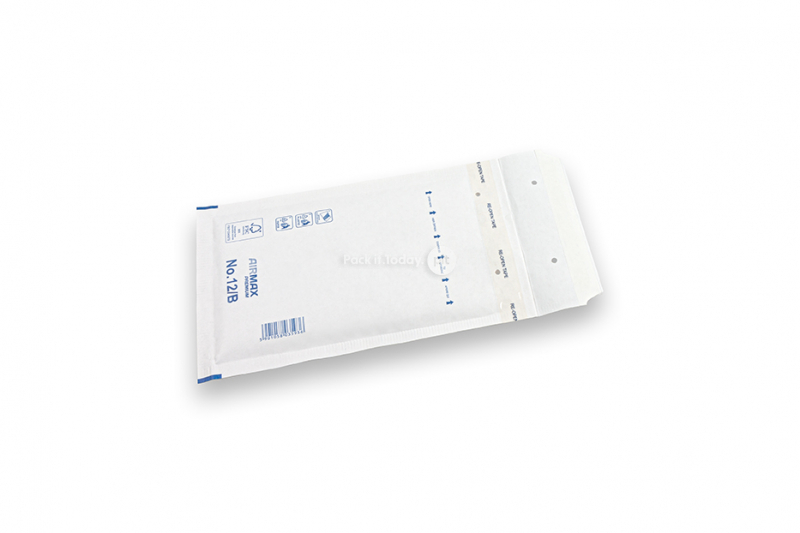 Hvid boblekuvert (80 g) - 120 x 215 mm