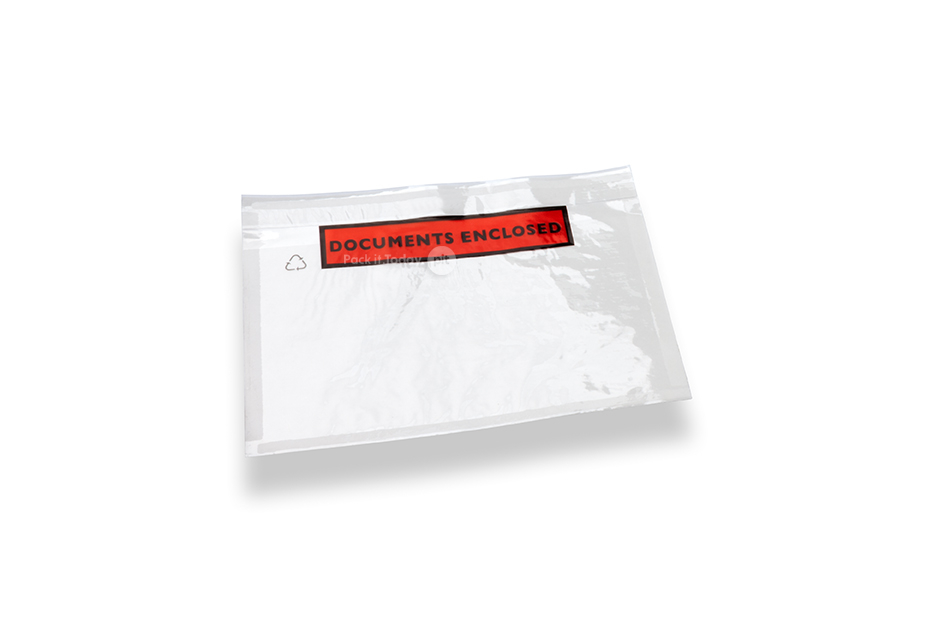 Plastlommer til følgebrev trykt - A6, 122 x 165 mm