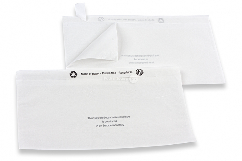 Følgeseddelslommer af papir - 120 x 228 mm uden tryk