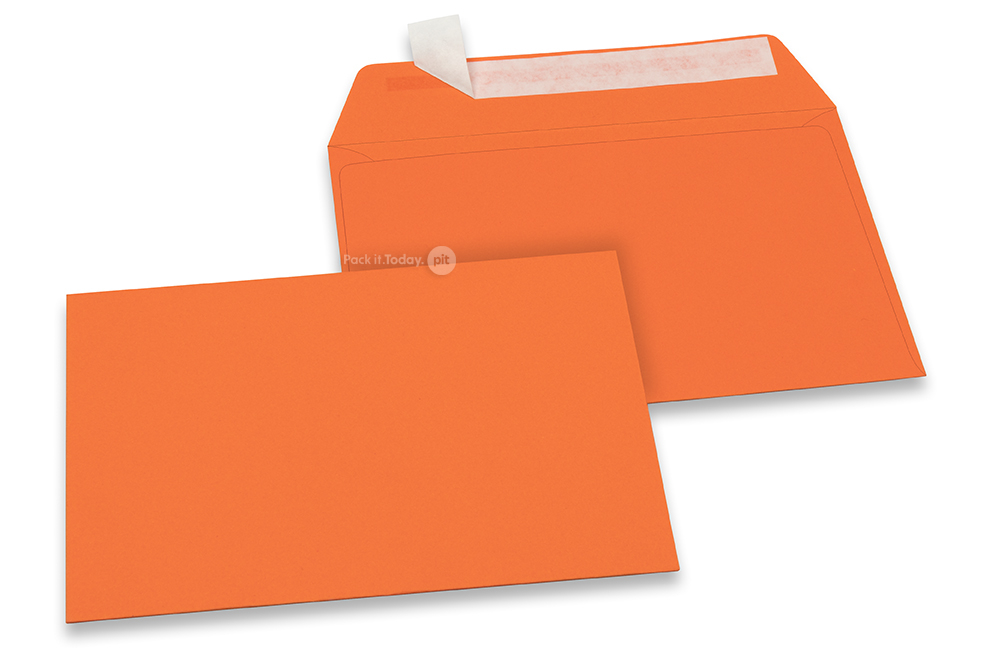 Farvede kuverter - Orange, 114 x 162 mm 
