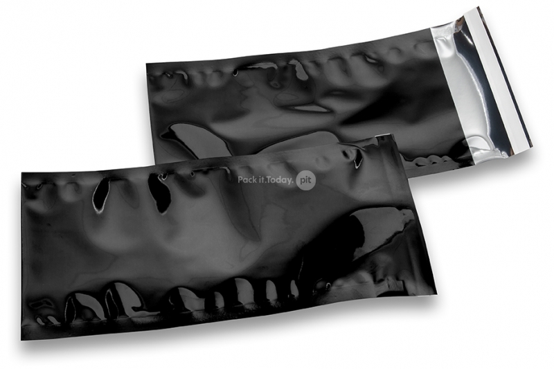 Sorte metallisk foliekuverter - 114 x 229 mm