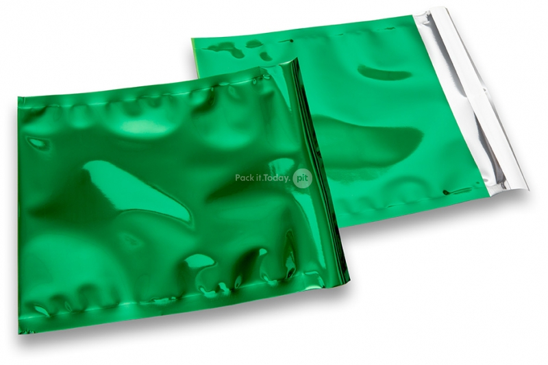 Grønne metallisk foliekuverter - 165 x 165 mm