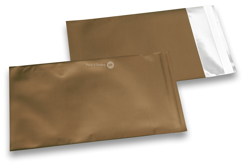 Guld farvede mat metallisk foliekuverter  - 114 x 162 mm