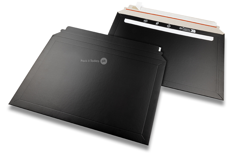 Sorte papkuverter - 250 x 353 mm
