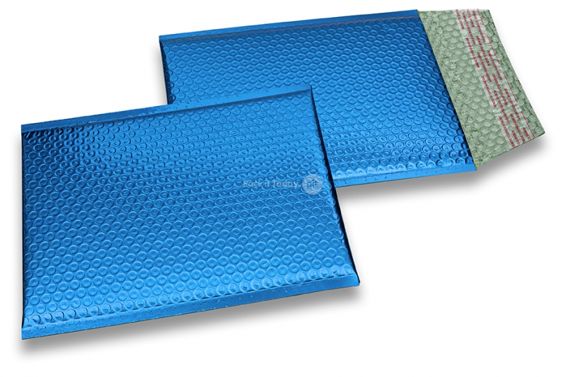 ECO boblekuvert af metallisk plast - mørkeblå 180 x 250 mm