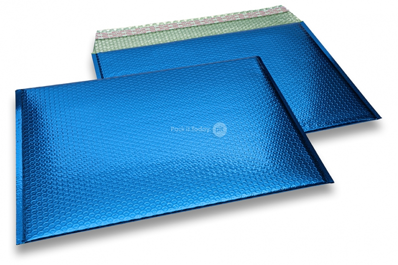 ECO boblekuvert af metallisk plast - mørkeblå 320 x 425 mm