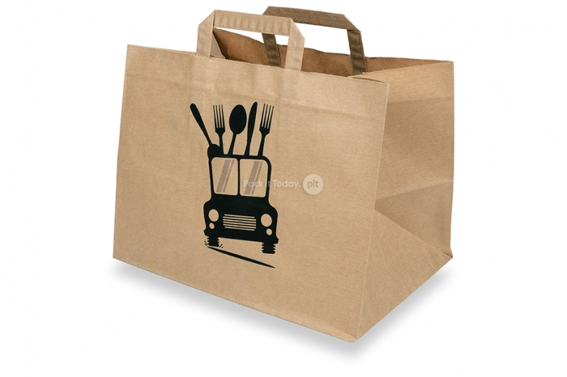 Take-away papirsposer - brun + levering
