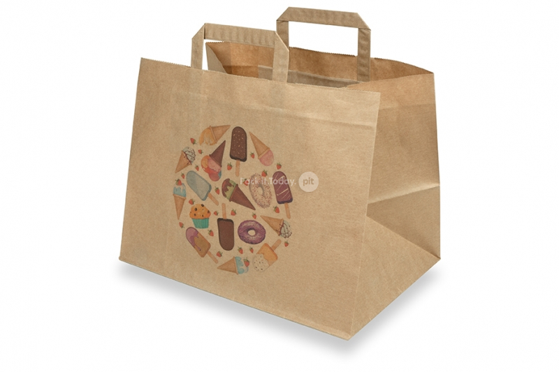 Take-away papirsposer - brun + slik